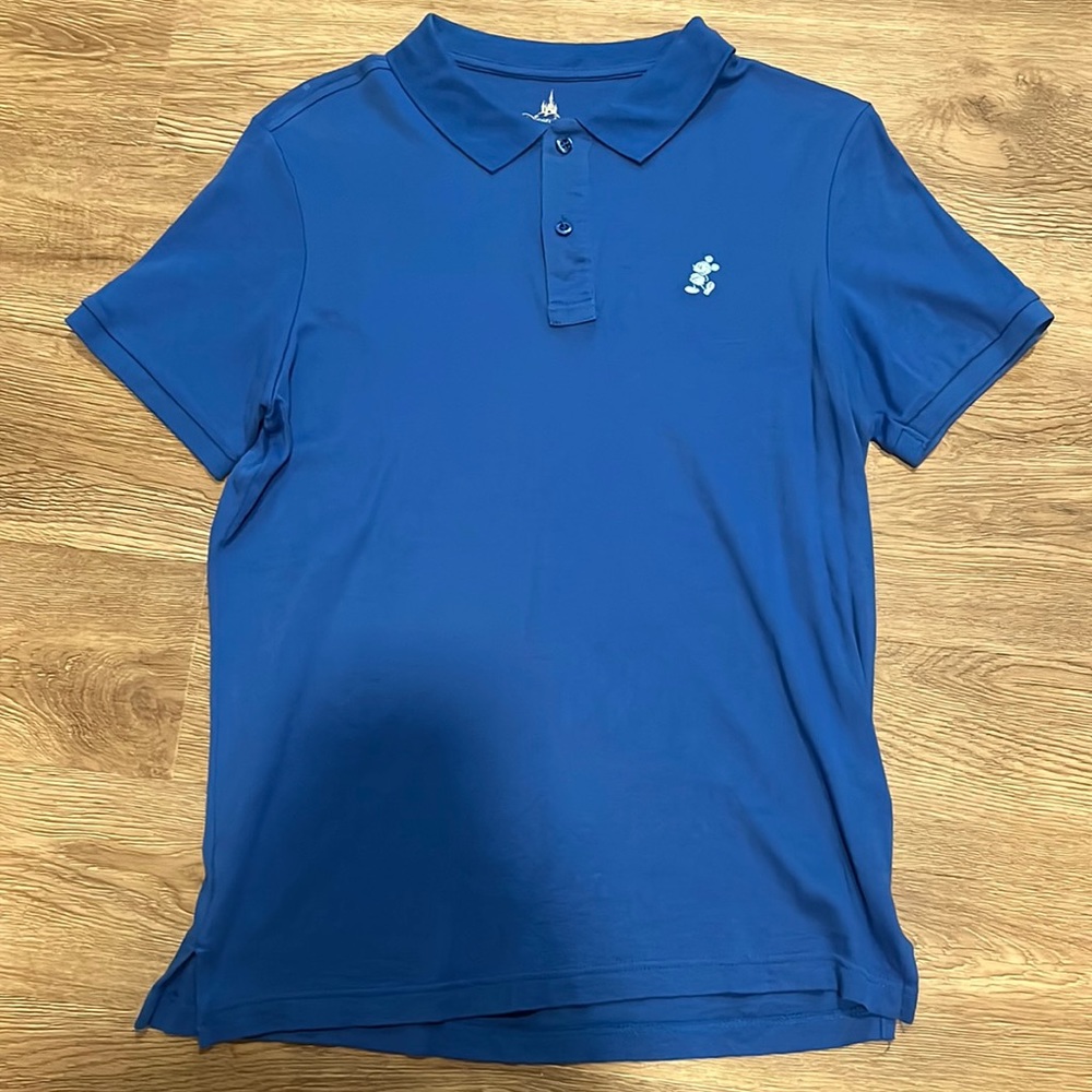 Mens Disney Parks Blue Modern Fit Polo